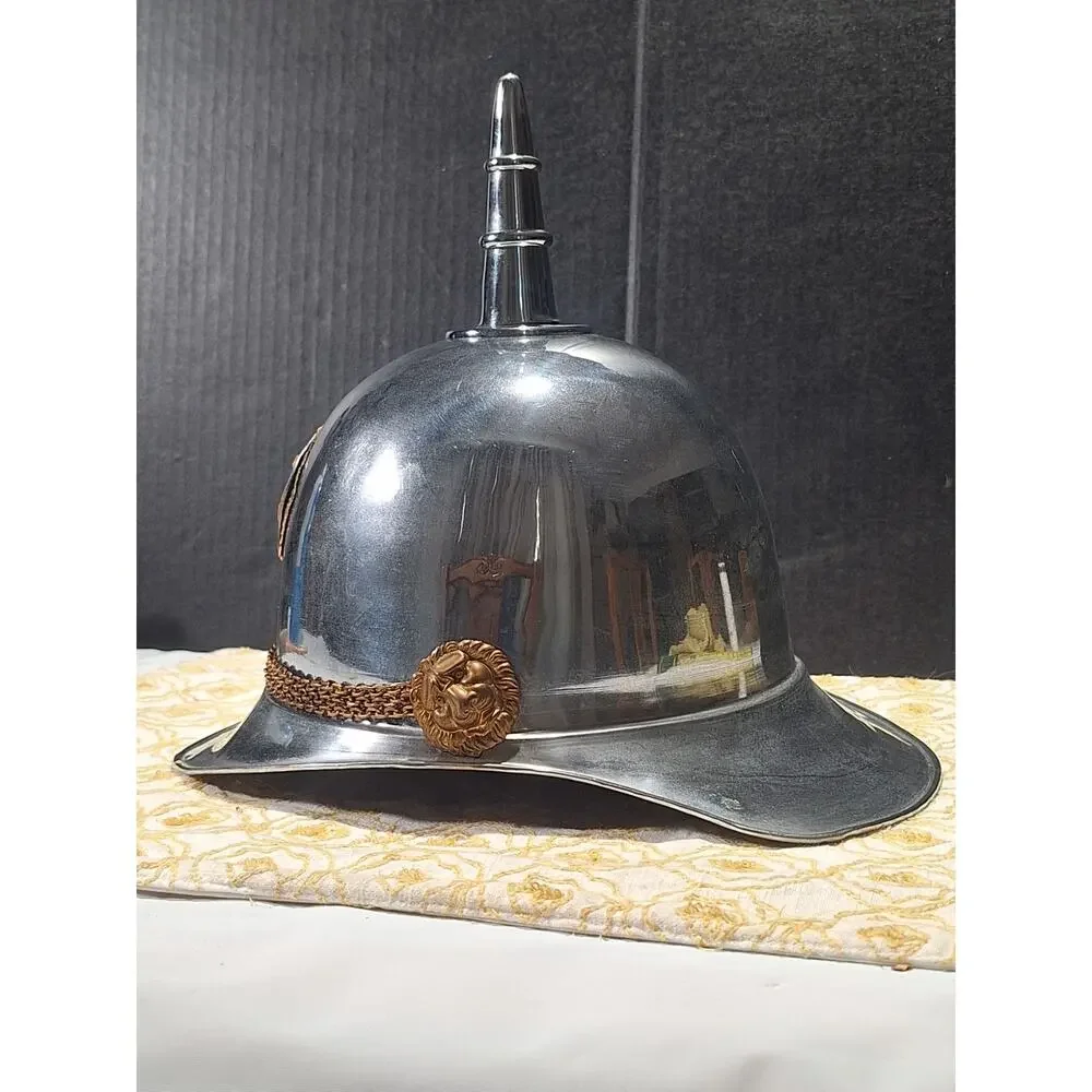 Vintage Theta Delta Delta Band Helmet Chrome Spiked Lyre Sunburst Ceremonial
